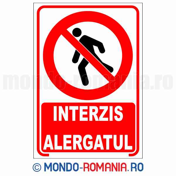 INTERZIS ALERGATUL - indicator de securitate de interzicere pentru protectia muncii